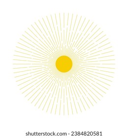 Sunburst shining. Sun element for making any designs. Vector Illustration.