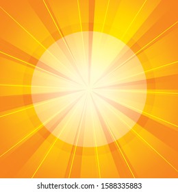Sunburst shinny vector background. with yellow color