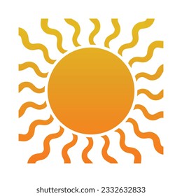 Sunburst silhouette vector illustration design editable and resizable
