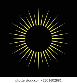 Sunburst sparks Retro icon for vintage logos signs vector illustration