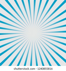Sunburst, starburst background, converging lines. Vector illustration.