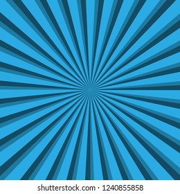 Sunburst, starburst background, converging lines. Vector illustration.