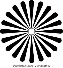 Sunburst, Starburst icon in flat. vector for apps or web Retro wavy edge circle stickers, price promo tags, Empty vintage star burst callouts or sunburst Isolated on transparent background