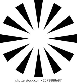 Sunburst, Starburst icon in flat. vector for apps or web Retro wavy edge circle stickers, price promo tags, Empty vintage star burst callouts or sunburst Isolated on transparent background