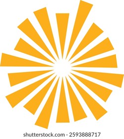 Sunburst, Starburst icon in flat. vector for apps or web Retro wavy edge circle stickers, price promo tags, Empty vintage star burst callouts or sunburst Isolated on transparent background