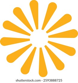Sunburst, Starburst icon in flat. vector for apps or web Retro wavy edge circle stickers, price promo tags, Empty vintage star burst callouts or sunburst Isolated on transparent background