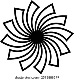 Sunburst, Starburst icon in line. vector for apps or web Retro wavy edge circle stickers, price promo tags, Empty vintage star burst callouts or sunburst Isolated on transparent background