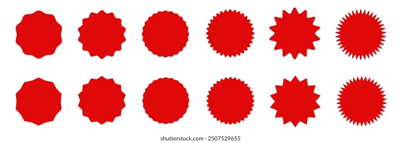 Sunburst, starburst label icons vector illustration