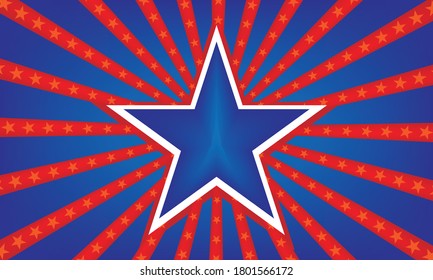 sunburst with stars back ground