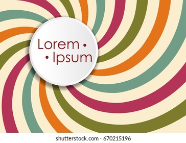 Sunburst style abstract background with place for your text. Vector illustration.