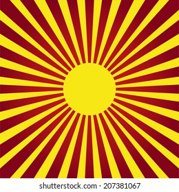 Sunburst style colorful ray abstract background