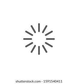 Sunburst or sun burst line art vector icon for apps and websites. sunlight symbol. Flash or solar sign for app and website.