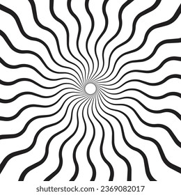 sunburst or sun burst retro background. Ray stripes.