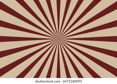 Sunburst or sun burst retro background. Red colors. Vector illustration