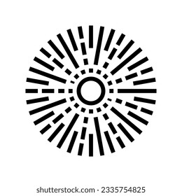 sunburst sun summer sunlight line icon vector. sunburst sun summer sunlight sign. isolated contour symbol black illustration