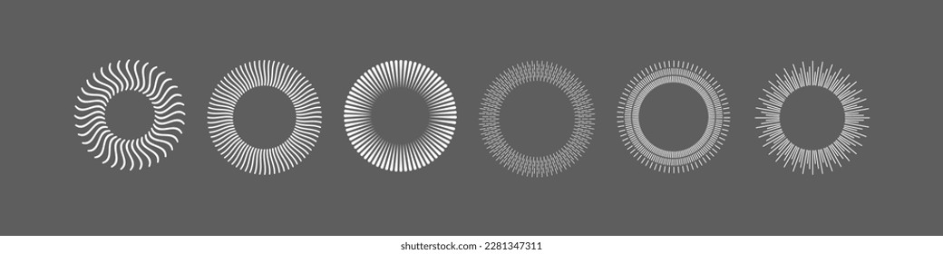 Sunburst. Sunrise.  Rays.  Light burst line shine sunshine. Sunbeam. Vector. 