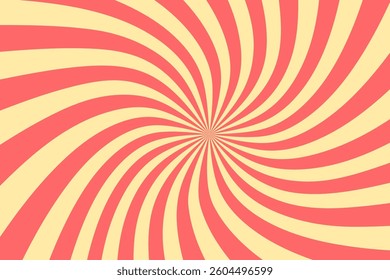 Sunburst Twist Spring Color pattern Background red and yellow color. vector illustration