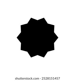 Sunburst vector badge. Starburst black promo banner design element.