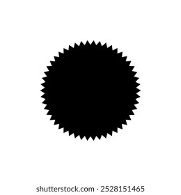 Sunburst vector badge. Starburst black promo banner design element.