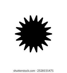 Sunburst vector badge. Starburst black promo banner design element.