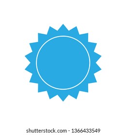 Sunburst vector badge. Starburst promo banner design element.
