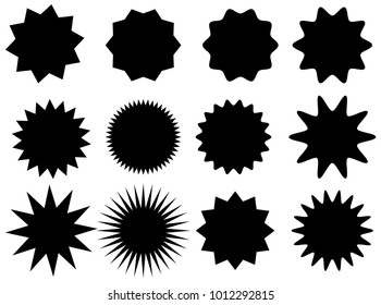 Sunburst vector badges