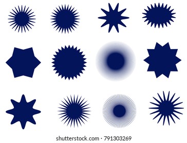 Sunburst vector badges