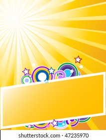 Sunburst vector banner