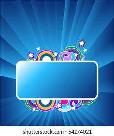 Sunburst vector banner