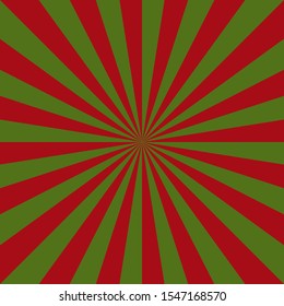 Sunburst vector christmas pattern radial stripes.