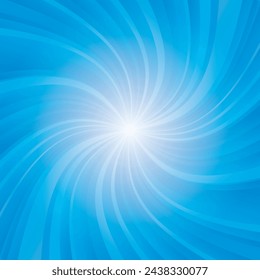 Sunburst vector illustration with radiant cloud sky background, conveying retro and vintage aesthetic