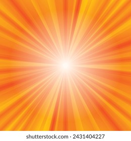 Sunburst vector illustration with radiant sun ray background, conveying retro and vintage aesthetic