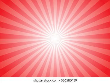 Sunburst vector, red and white color.