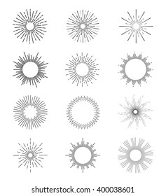 Sunburst vector set