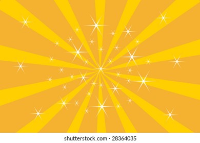 Sunburst vectors with stars