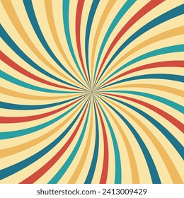 Sunburst Vintage Background Vector Design.