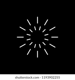 Sunburst vintage style vector in black and white.