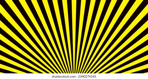 Sunburst wallpaper is black and yellow centered below. Vector