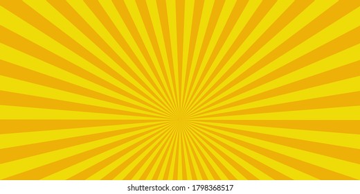 Fondo amarillo vertiginoso. Ilustración vectorial. 10 pasos