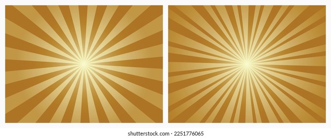 Sunburst yellow rays pattern. Radial sunburst ray background vector illustration. Sun background.