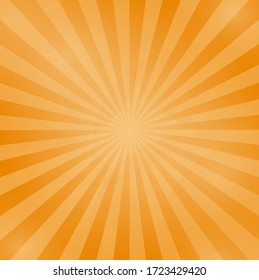 Sunburst yellow vector background, texture sun flat backdrop.