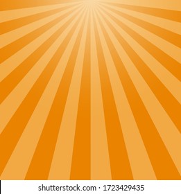 Sunburst yellow vector background, texture sun flat backdrop.