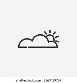 Suncloud icon isolated on white