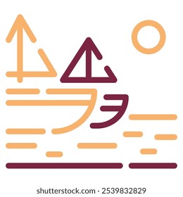 Sunda Kelapa Symbol für Web, App, Infografik usw.