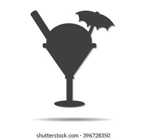 sundae double shadow icon vector