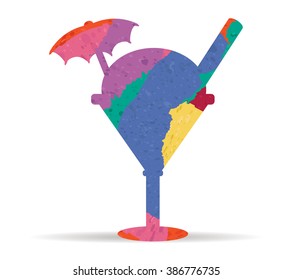 sundae drawn painted icon vector