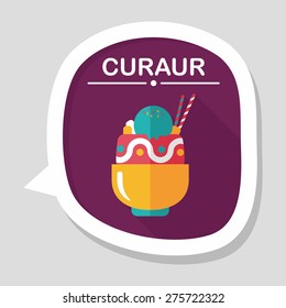 sundae flat icon with long shadow,eps10
