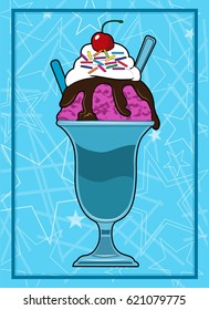 Sundae / An ice cream treat.
