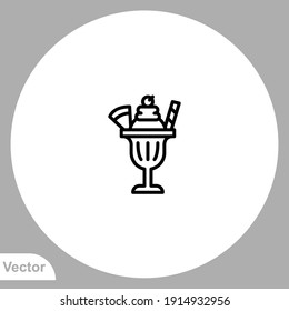 Sundae icon sign vector,Symbol, logo illustration for web and mobile