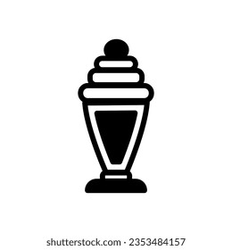sundae icon solid style vector